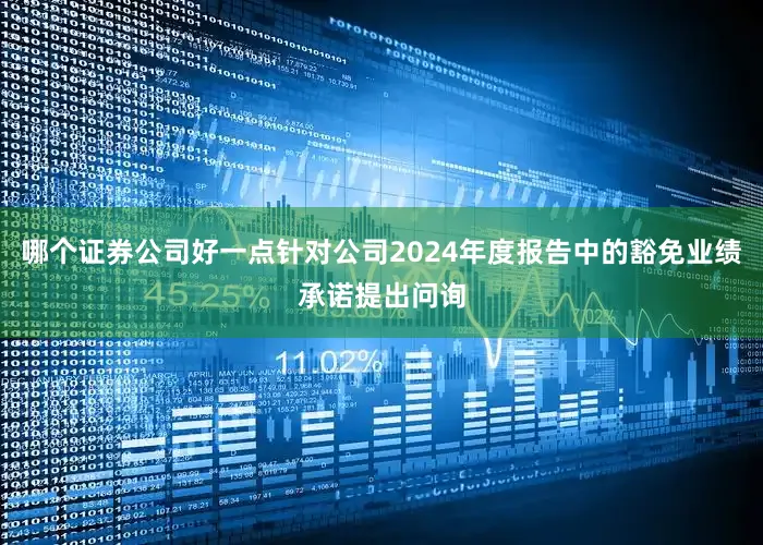 哪个证券公司好一点针对公司2024年度报告中的豁免业绩承诺提出问询