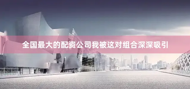 全国最大的配资公司我被这对组合深深吸引